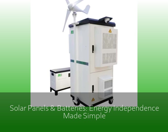 Solar Panels & Batteries: Energy Independence Made Simple